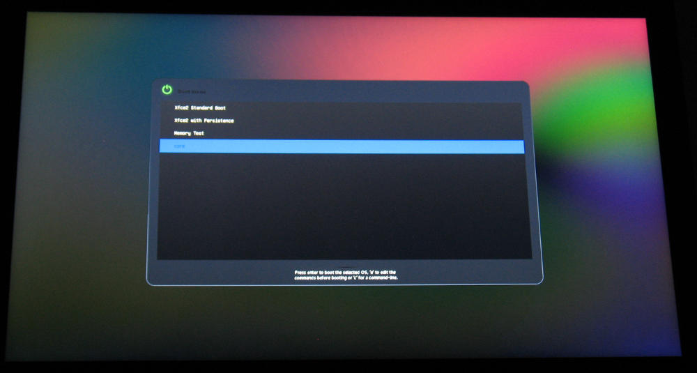 Grub boot menu